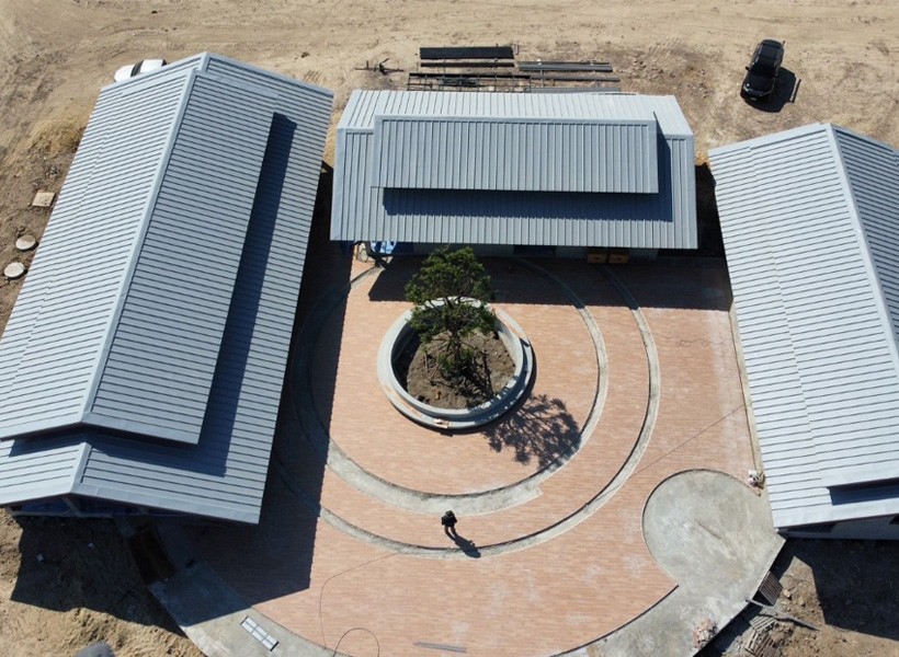 รับติดตั้งหลังคาเมทัลชีท สถานปฎิบัติธรรมคลอง 9 อำเภอลำลูกกา ปทุมธานี