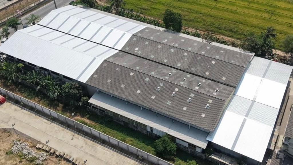 เปลี่ยนหลังคาเมทัลชีท โรงงานเฟอร์นิเจอร์ พื้นที่ 3000 ตรม ลำลูกกาคลอง5 ปทุมธานี